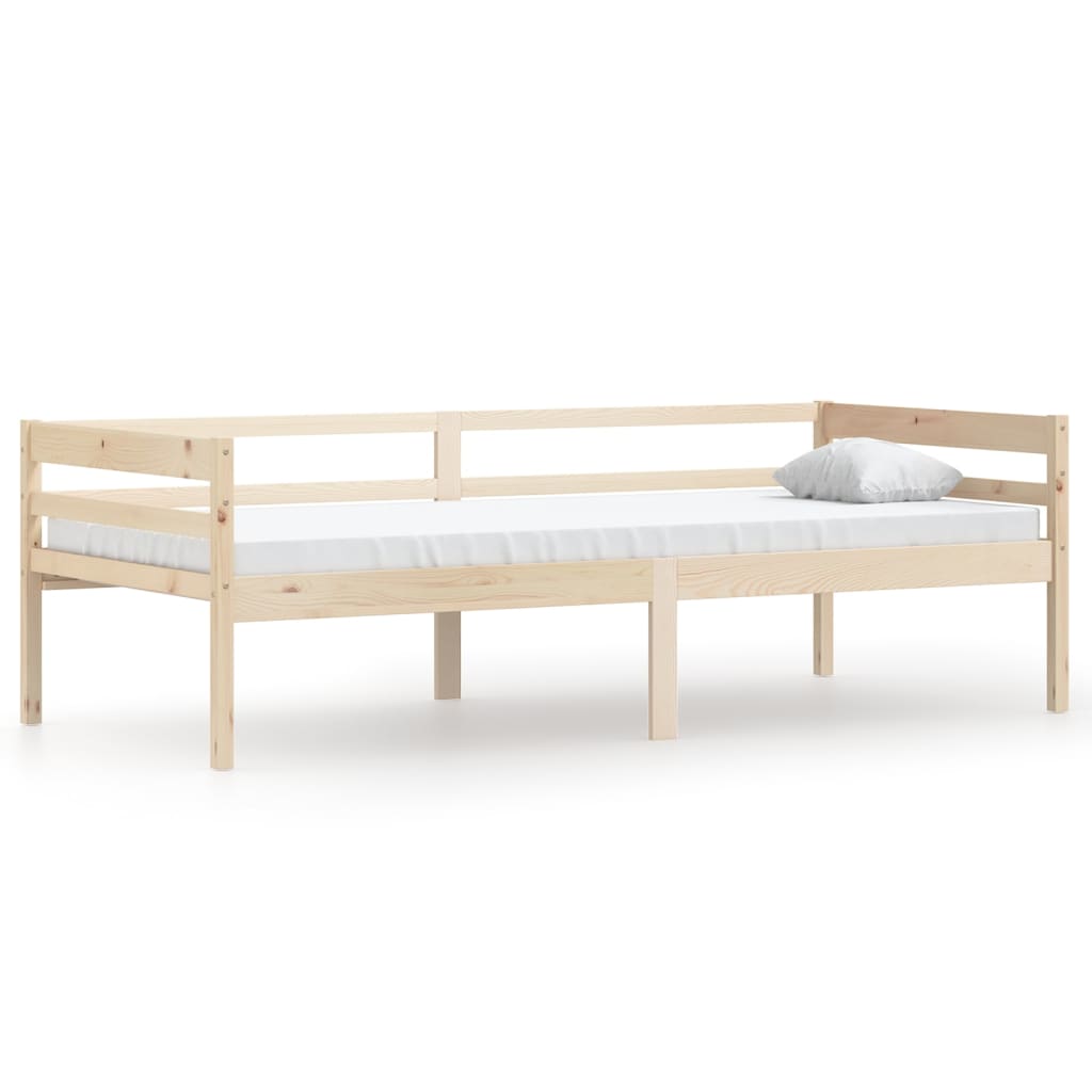vidaXL Cadre de lit massif vert 90x200 cm