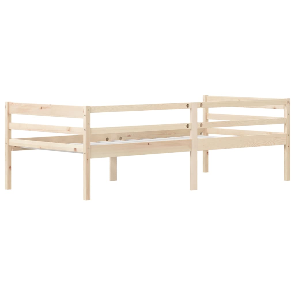 vidaXL Cadre de lit massif vert 90x200 cm