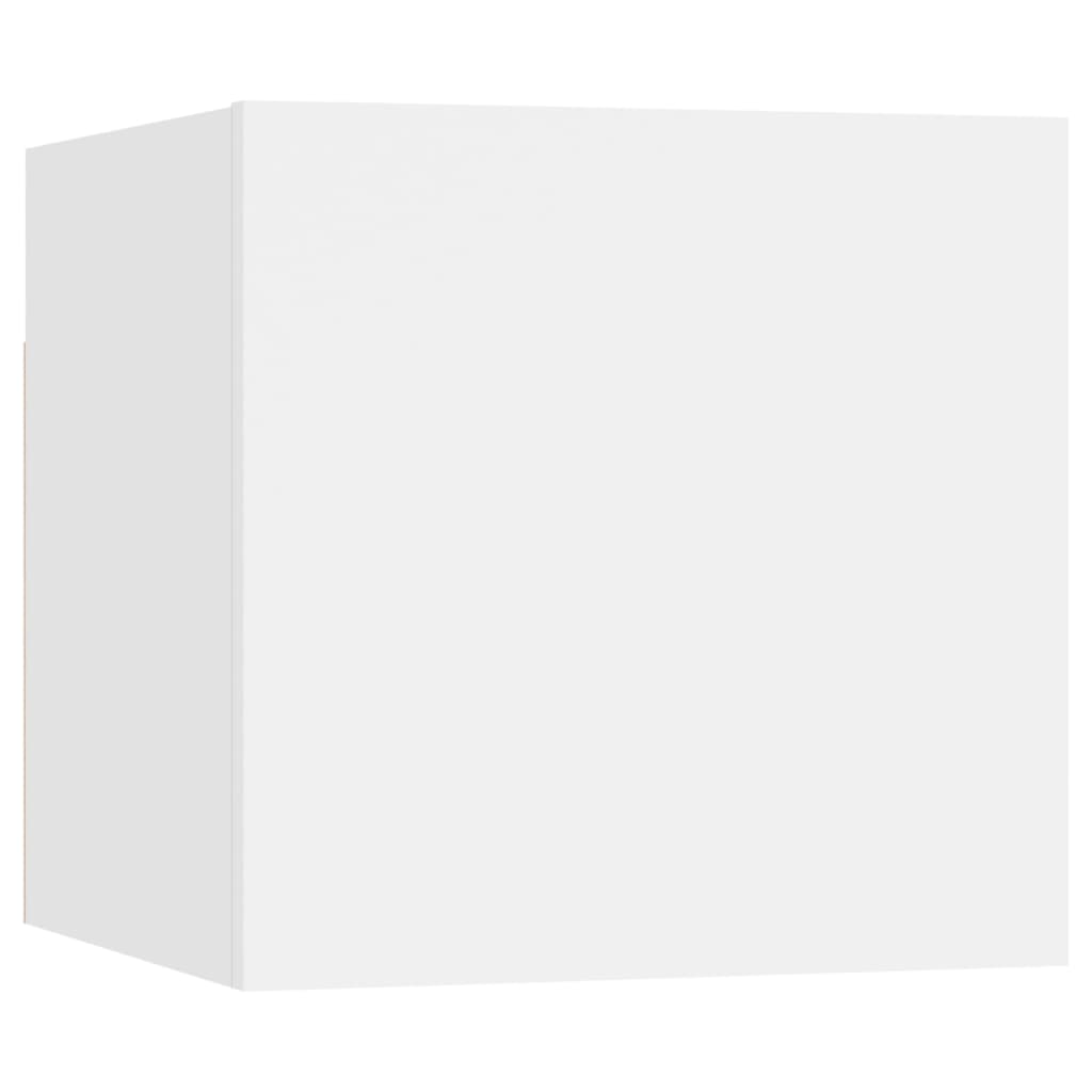 vidaXL Nachtkastje 30,5x30x30 cm bewerkt hout wit