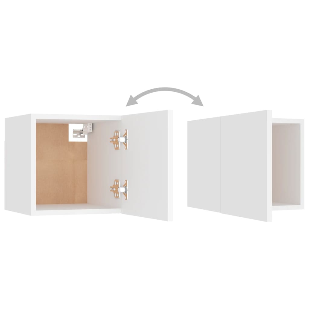 vidaXL Nachtkastje 30,5x30x30 cm bewerkt hout wit