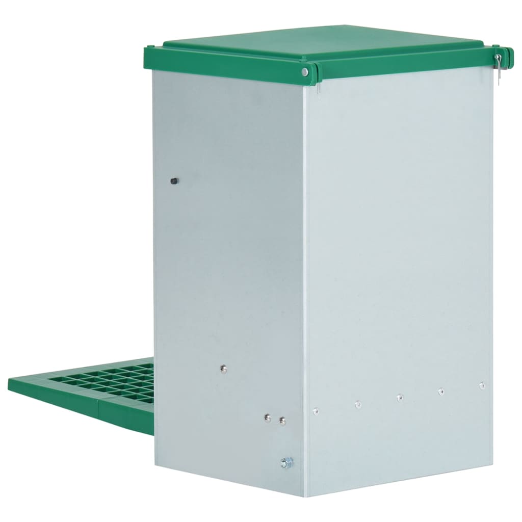vidaXL Pluimveevoerbak automatisch met pedaal 8 kg