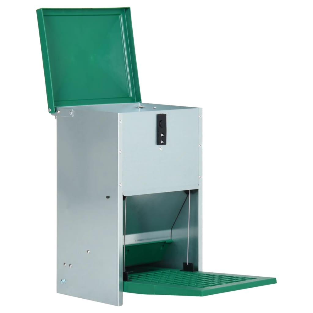vidaXL Pluimveevoerbak automatisch met pedaal 8 kg