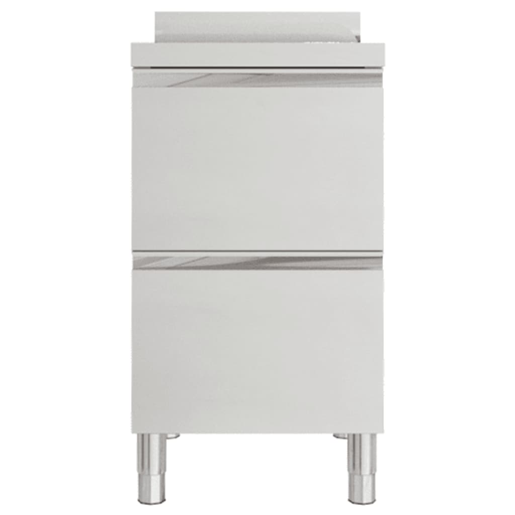 vidaXL Commercial Kitchen Cabinet with 2 Drawers 50x60x96 cm