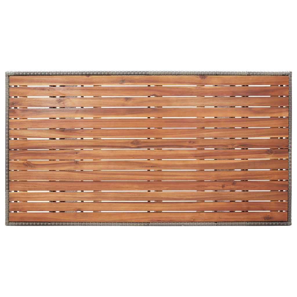 vidaXL Tuintafel 120x70x66 cm massief acaciahout grijs