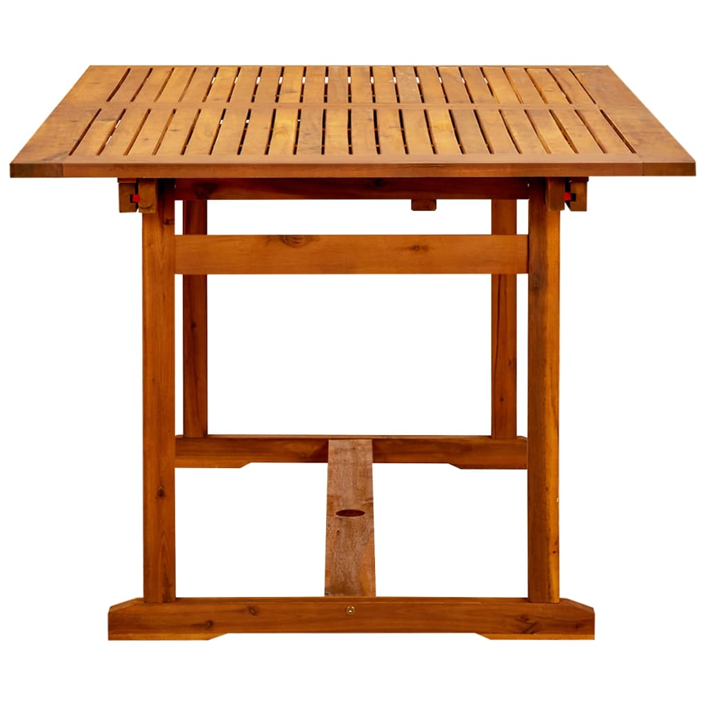 vidaXL Tuintafel (150-200)x100x75 cm massief acaciahout