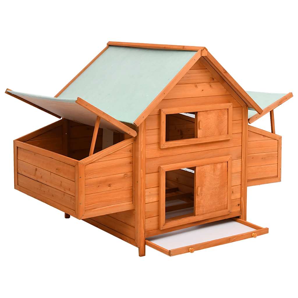 vidaXL Kippenhok 150x96x110 cm massief vurenhout