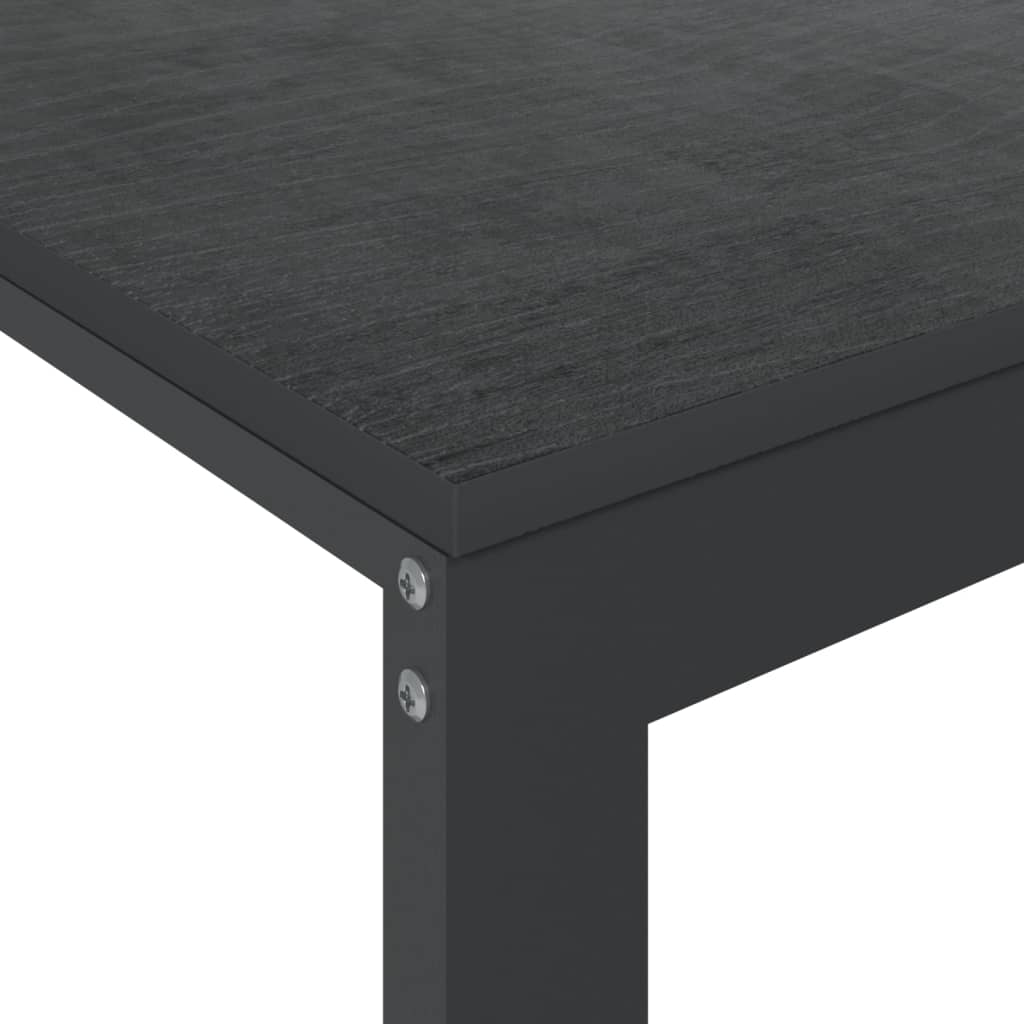 vidaXL Computerbureau 110x60x73 cm spaanplaat zwart