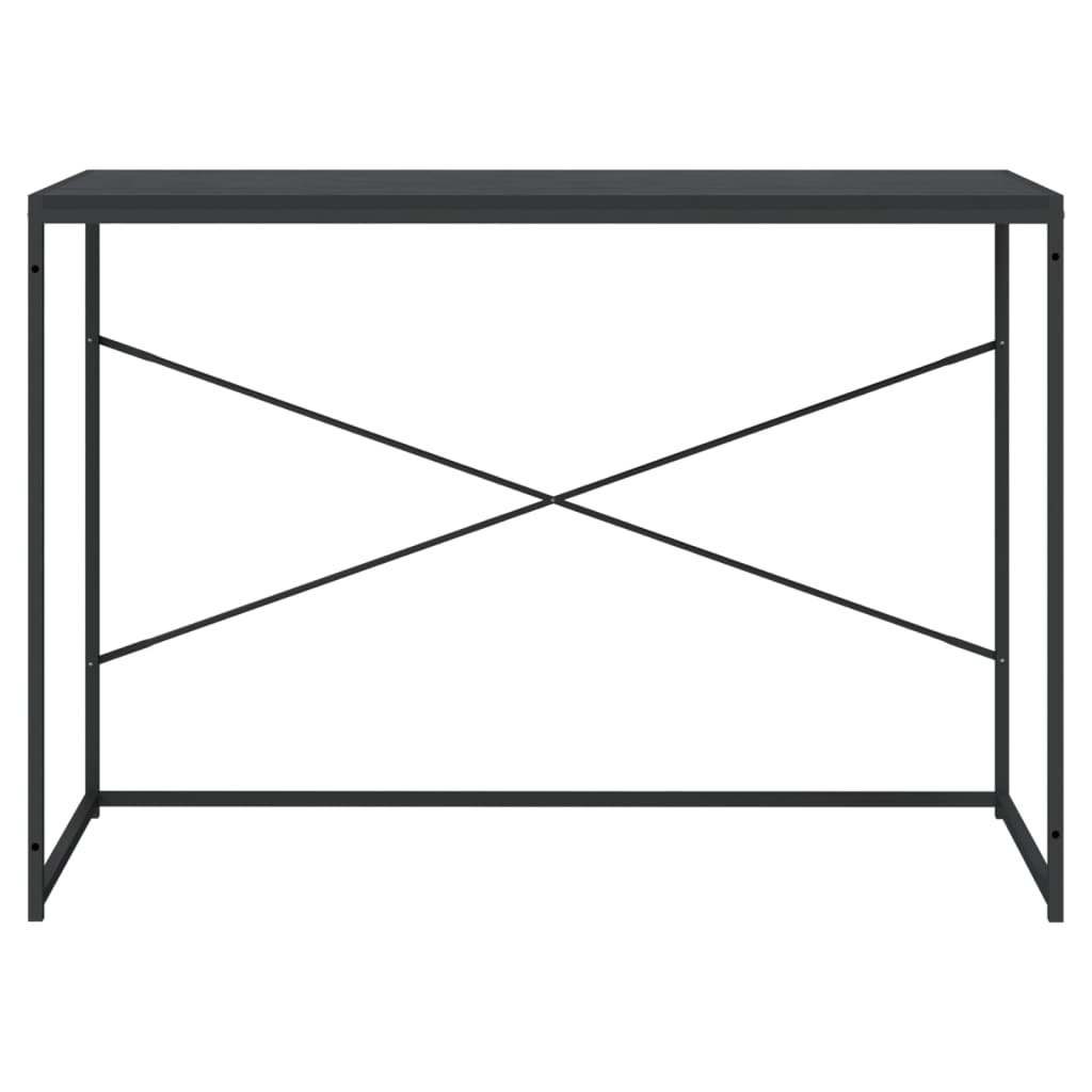 vidaXL Computerbureau 110x60x70 cm bewerkt hout zwart