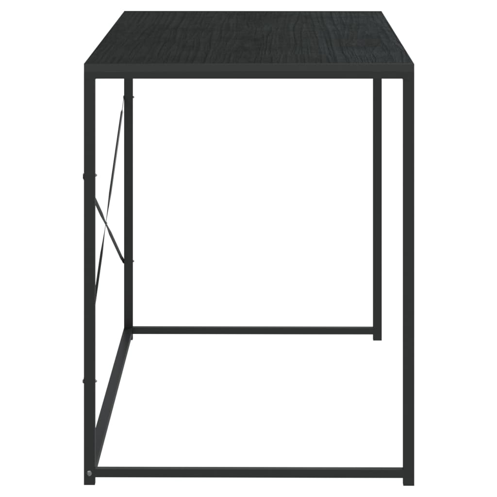 vidaXL Computerbureau 110x60x70 cm bewerkt hout zwart