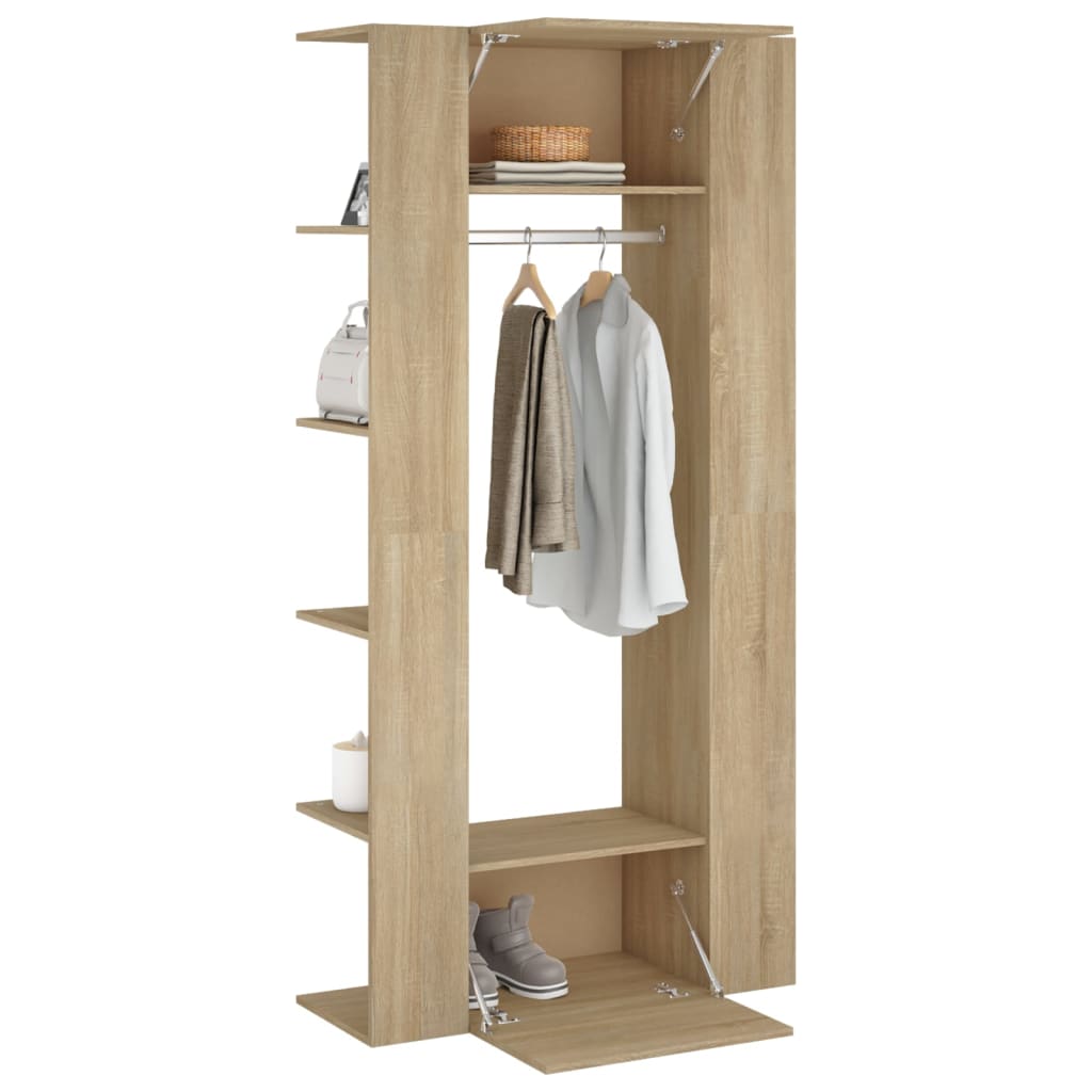 vidaXL Hallway Cabinets 2 pcs Engineered Wood Sonoma Oak Colour