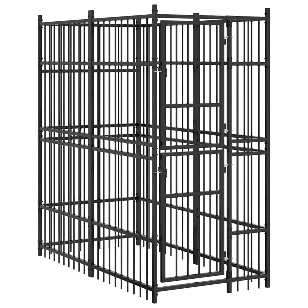 vidaXL Dog Kennel 1.84 m² Steel