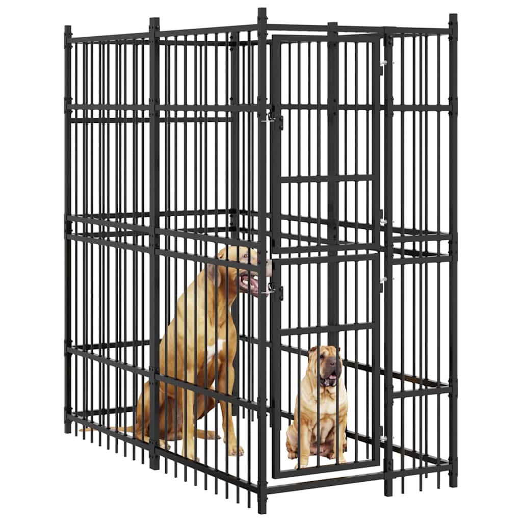 vidaXL Dog Kennel 1.84 m² Steel