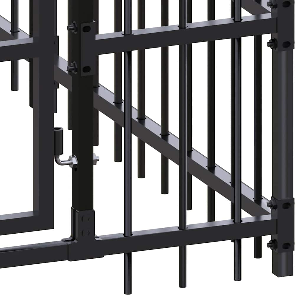 vidaXL Dog Kennel 1.84 m² Steel