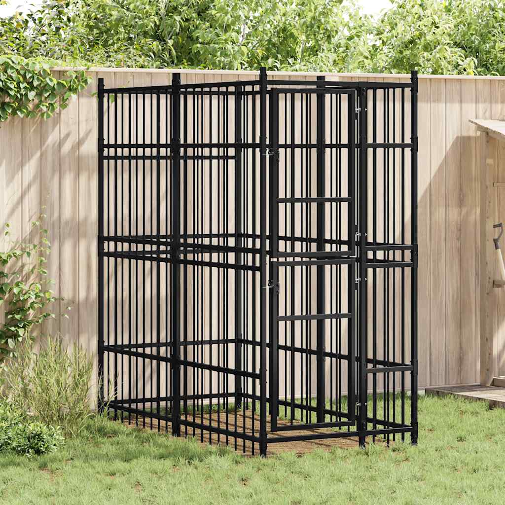 vidaXL Dog Kennel 1.84 m² Steel