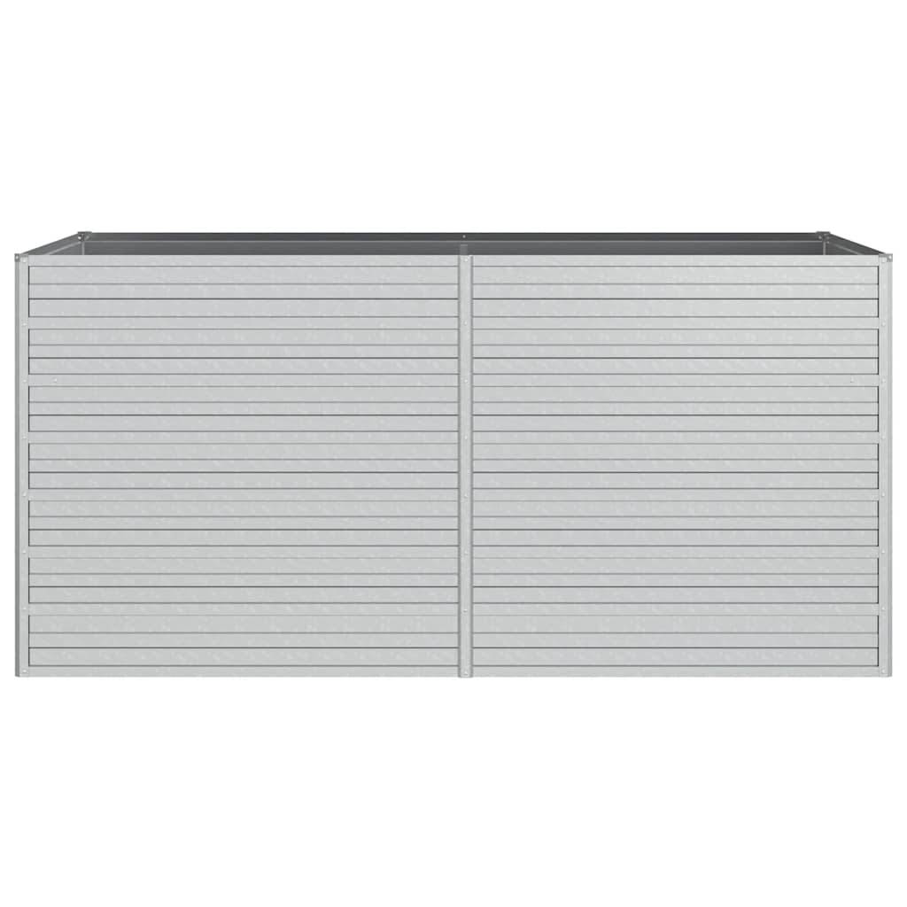 vidaXL Plantenbak verhoogd 160x80x77 cm gegalvaniseerd staal zilver