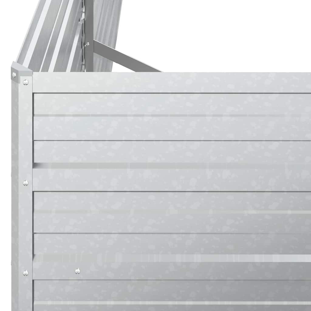 vidaXL Plantenbak verhoogd 160x80x77 cm gegalvaniseerd staal zilver