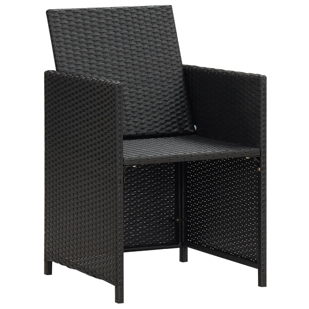 vidaXL Tuinstoelen 4 st poly rotin noir