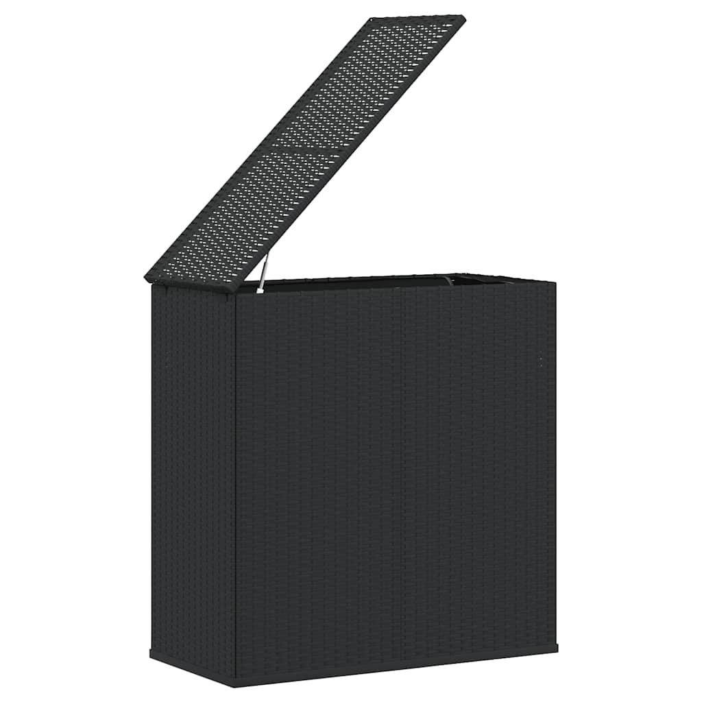 vidaXL Tuinbox 100x49x103,5 cm polyetheen rattan zwart