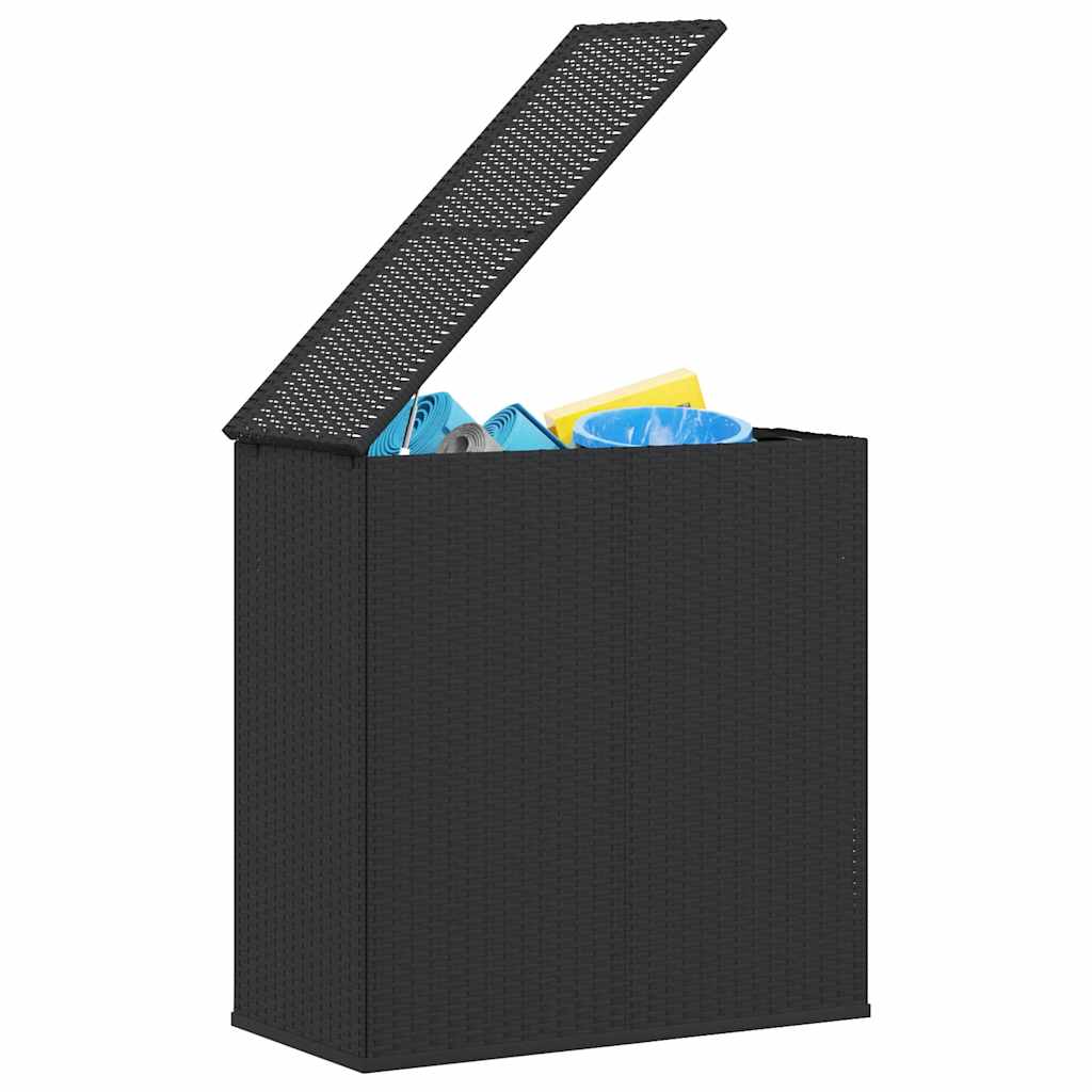 vidaXL Tuinbox 100x49x103,5 cm polyetheen rattan zwart