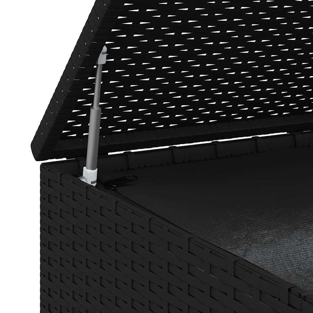 vidaXL Tuinbox 100x49x103,5 cm polyetheen rattan zwart