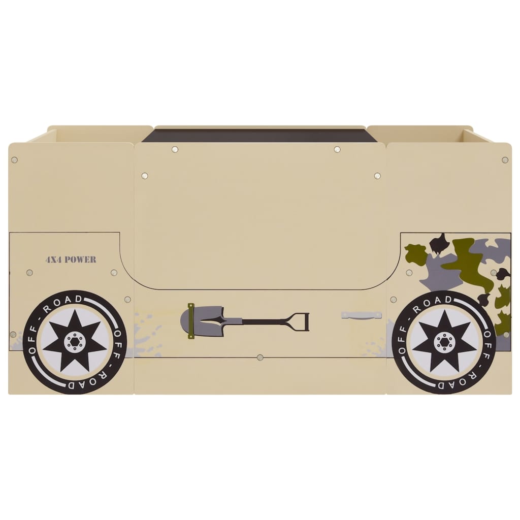 vidaXL 3-Piece Kids' Table and Chair Set Off-Road Car Design MDF