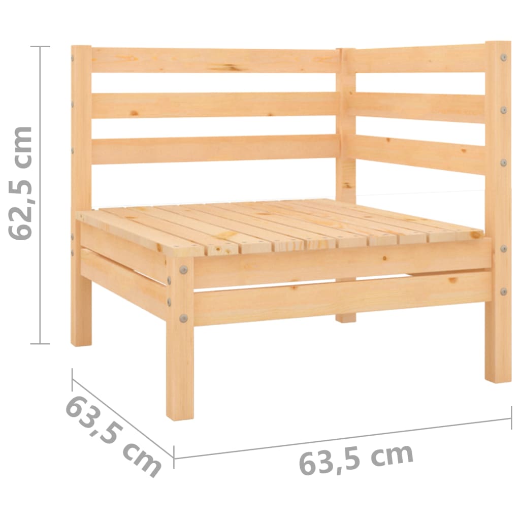 vidaXL 2-seater Garden Bench Solid Pinewood
