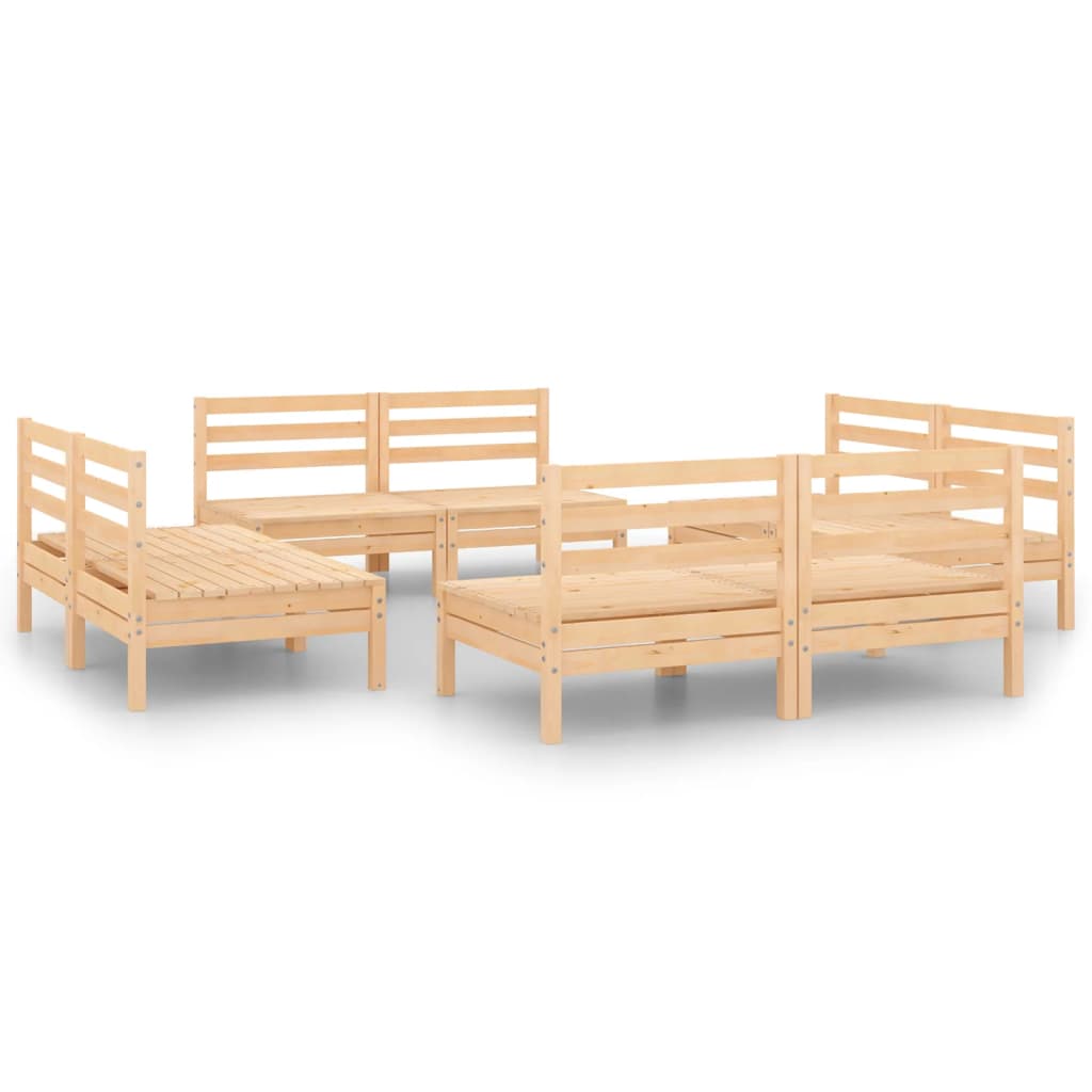 vidaXL 8-Piece Lounge Set Solid Pine Wood