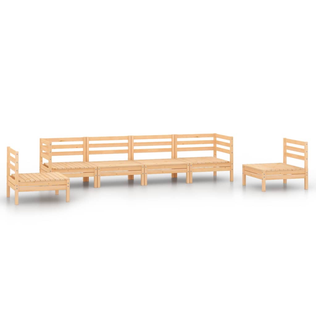 vidaXL 6-Piece Lounge Set Solid Pine Wood