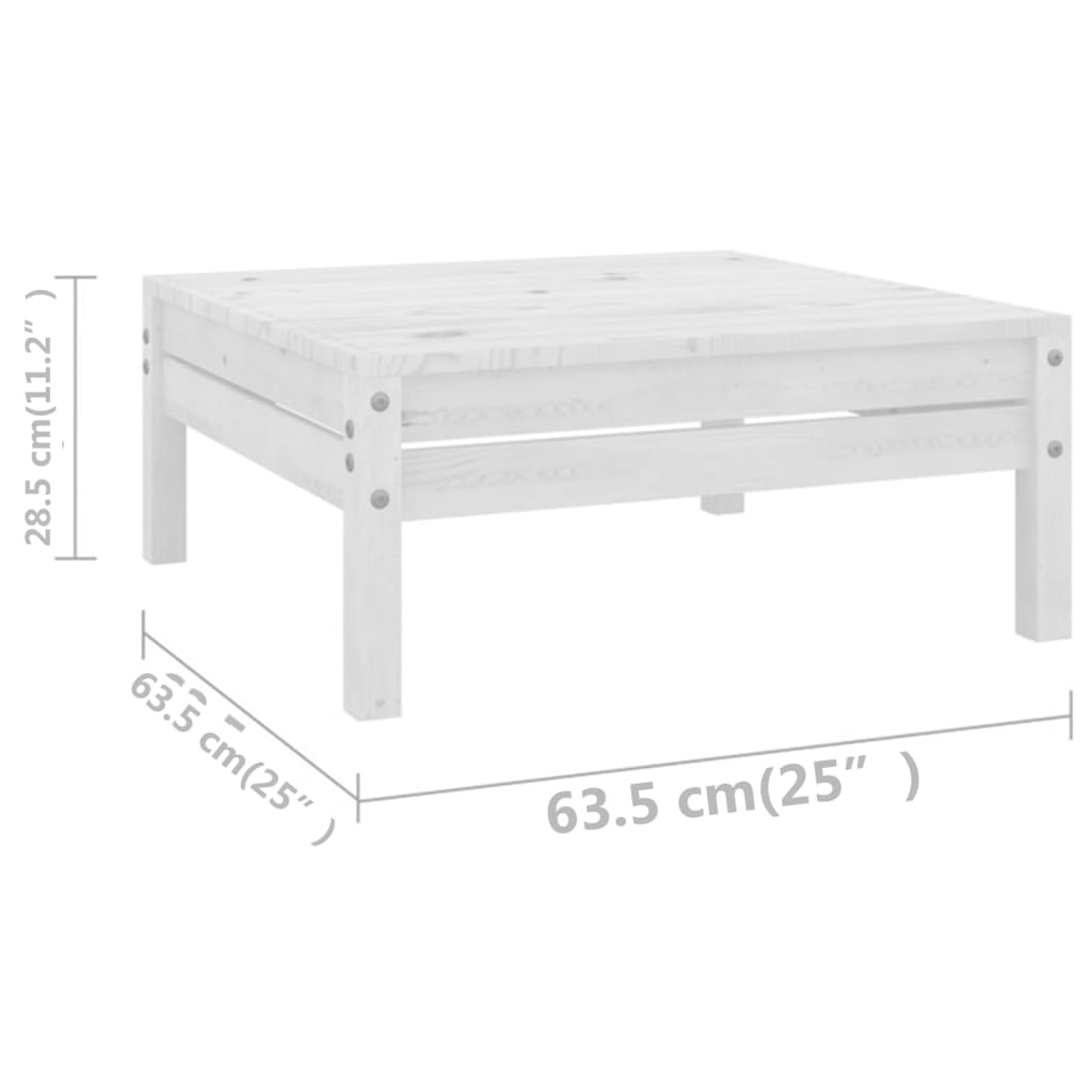 vidaXL 9-piece Lounge Set Solid Pinewood White