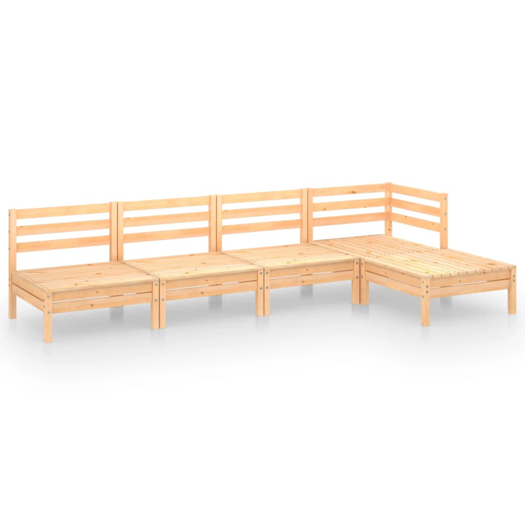 vidaXL 5-Piece Lounge Set Solid Pine Wood