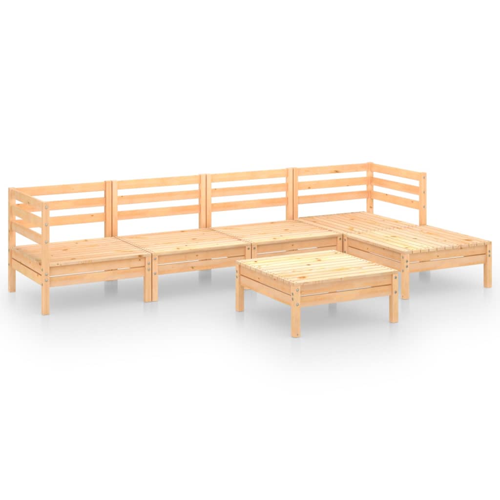 vidaXL 6-Piece Lounge Set Solid Pine Wood