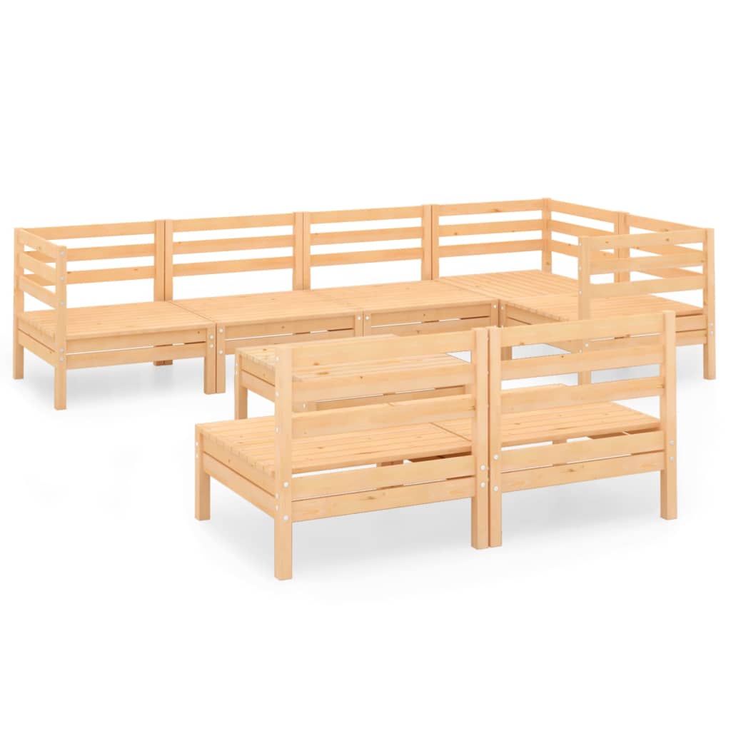 vidaXL 8-delige Loungeset massief grenenhout