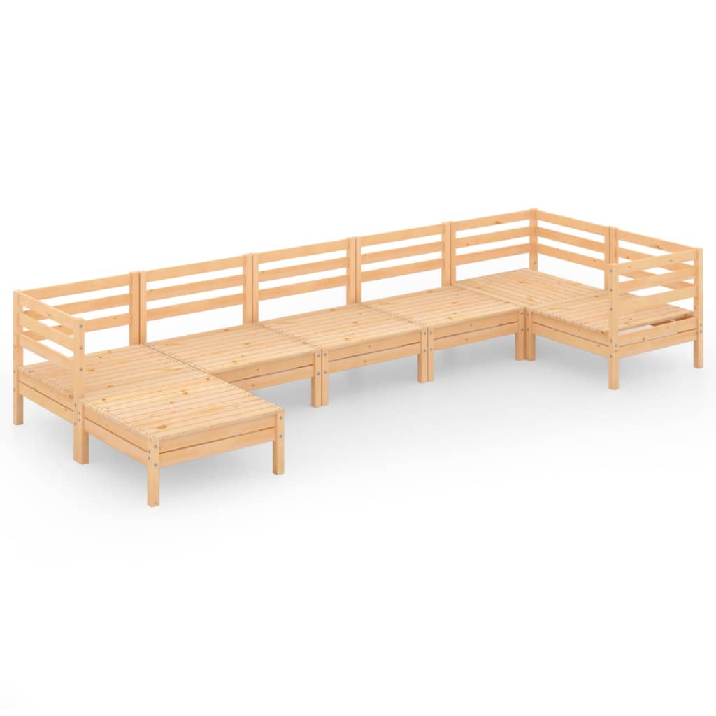 vidaXL 7-delige Loungeset massief grenenhout