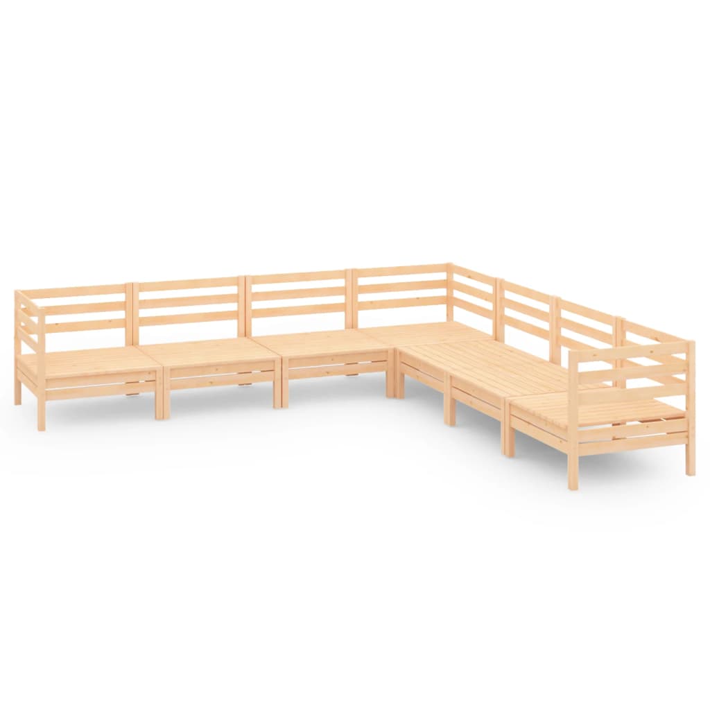 vidaXL 7-Piece Lounge Set Solid Pine Wood