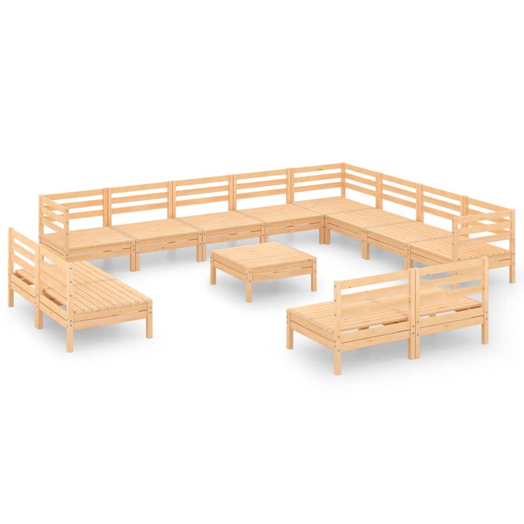 vidaXL 13-delige Loungeset massief grenenhout
