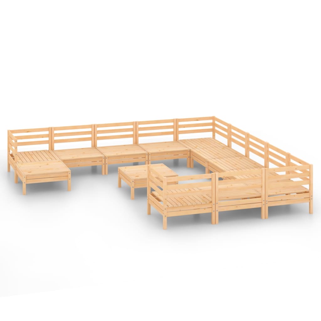 vidaXL 13-piece Lounge Set Solid Pine Wood