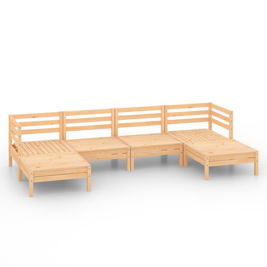 vidaXL 6-Piece Lounge Set Solid Pine Wood