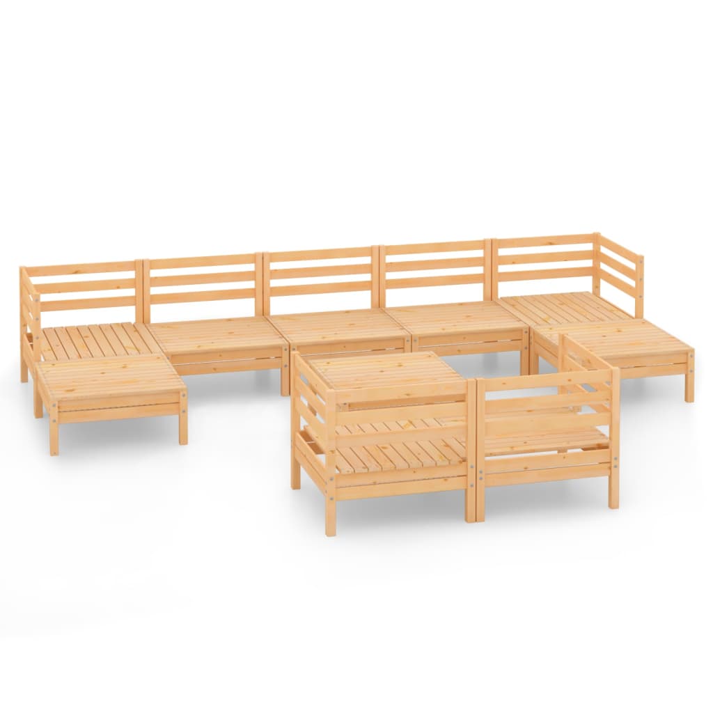 vidaXL 10-delige Loungeset massief grenenhout