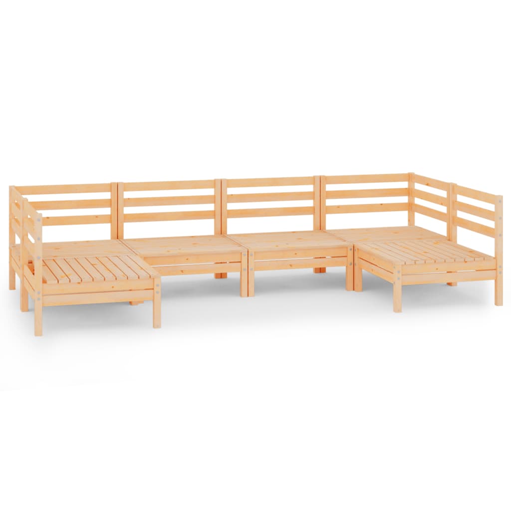 vidaXL 6-Piece Lounge Set Solid Pine Wood