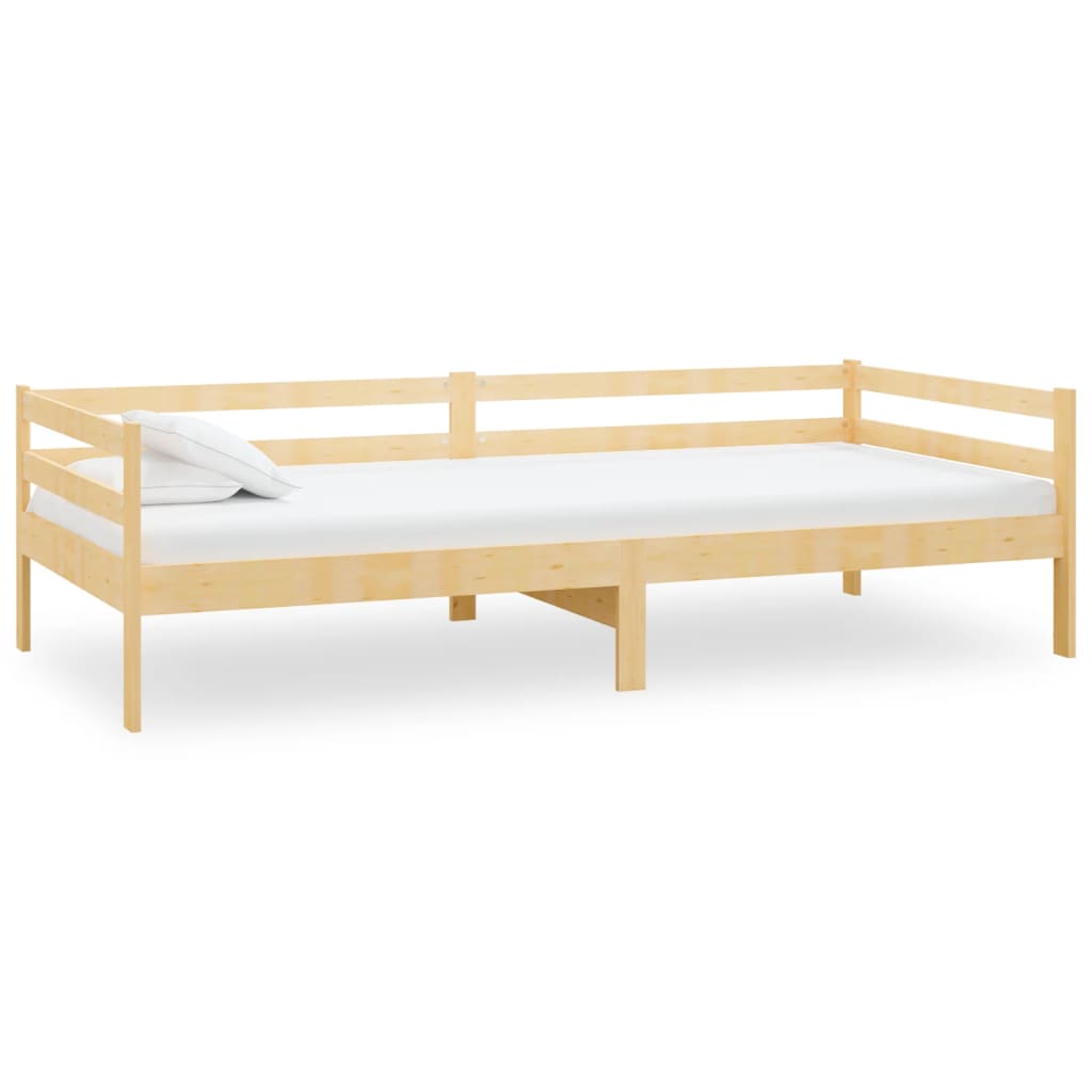 vidaXL Slaapbank met matras massief grenenhout 90x200 cm