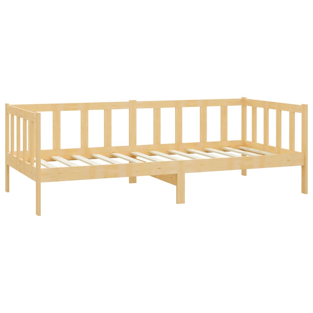 vidaXL Slaapbank met matras massief grenenhout 90x200 cm
