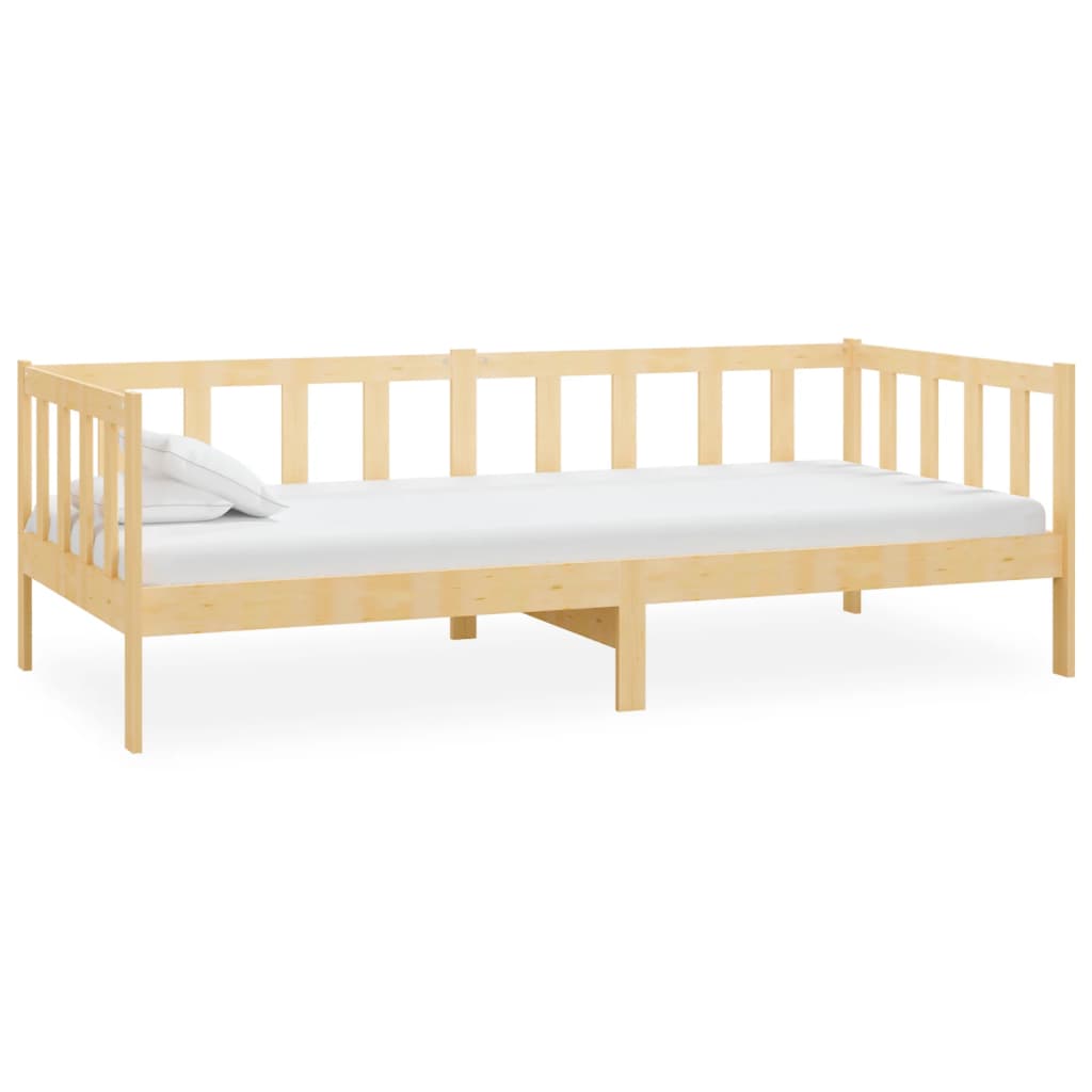 vidaXL Slaapbank met matras massief grenenhout 90x200 cm