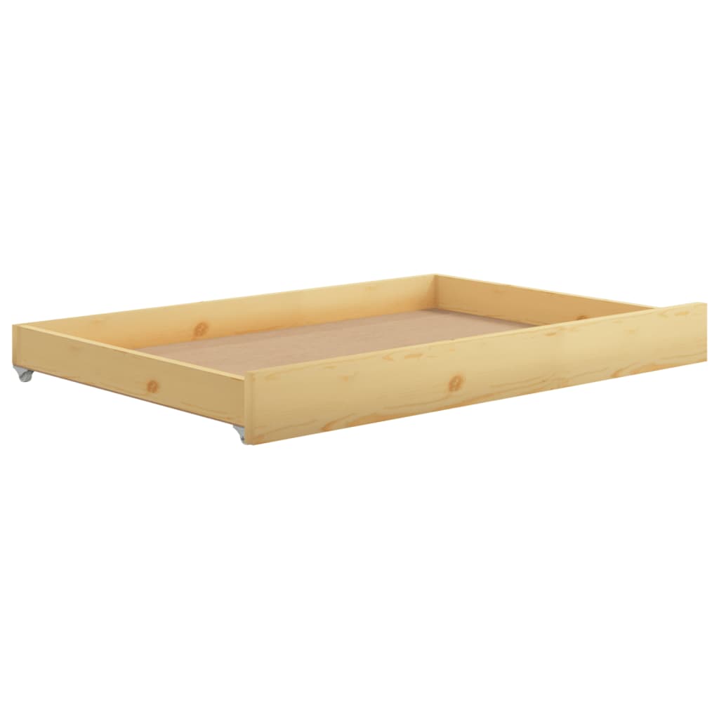 vidaXL Slaapbank met lades massief grenenhout 90x200 cm