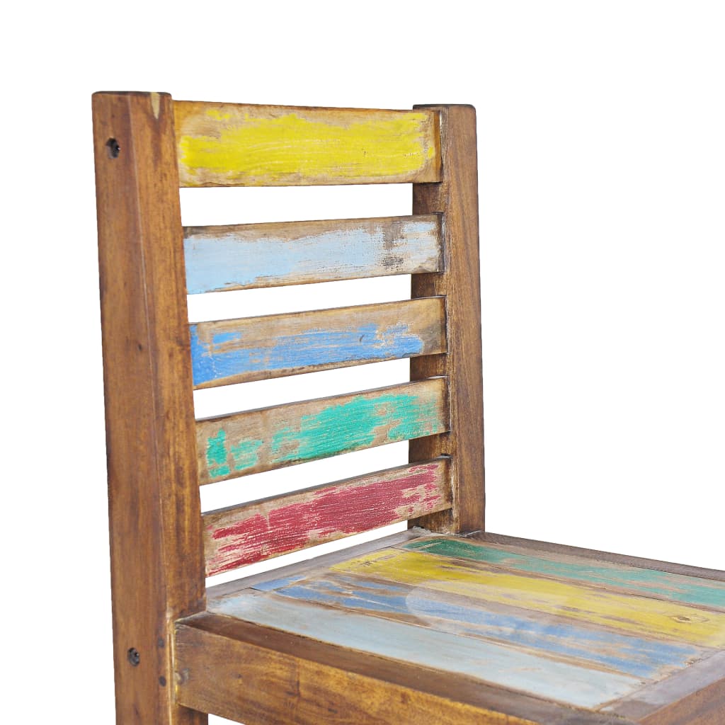 vidaXL Eetkamerstoelen 6 st massief gerecycled hout