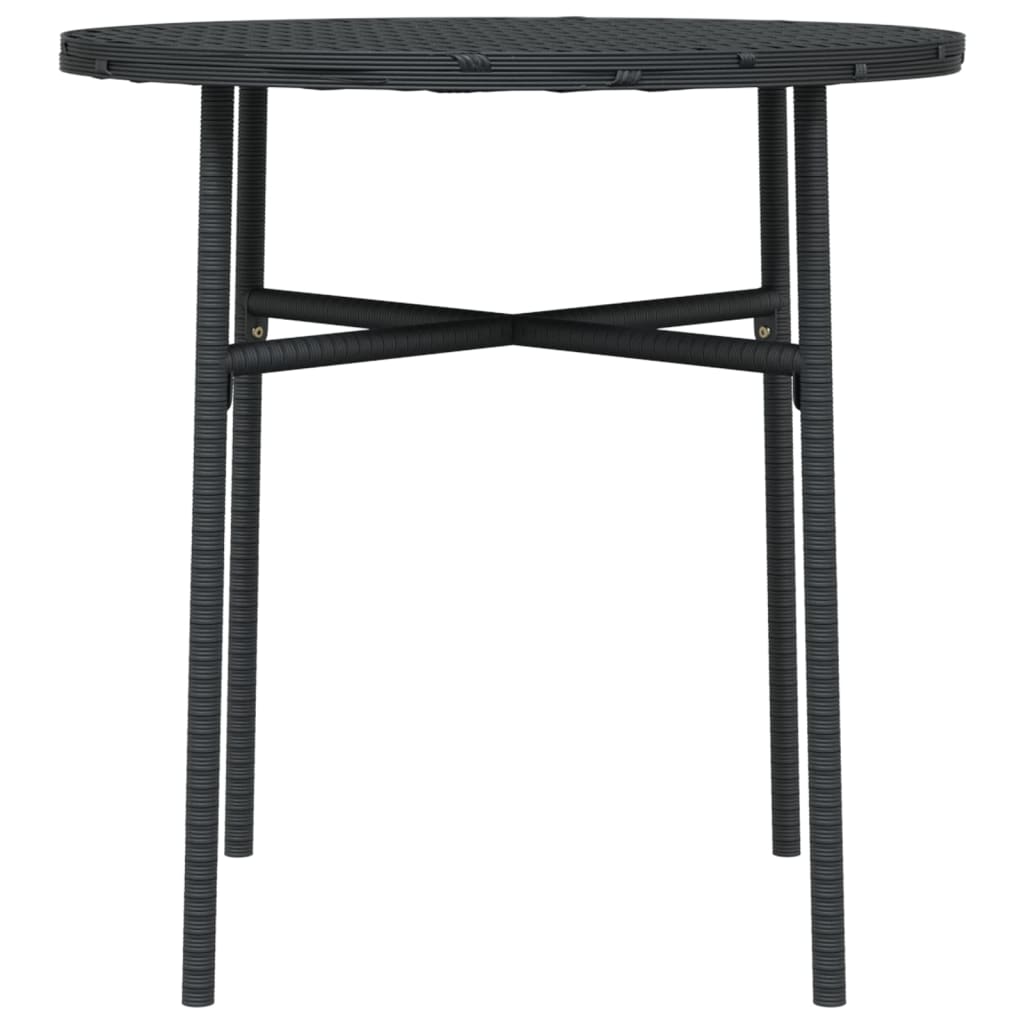 vidaXL Salontafel 45 cm poly rattan zwart