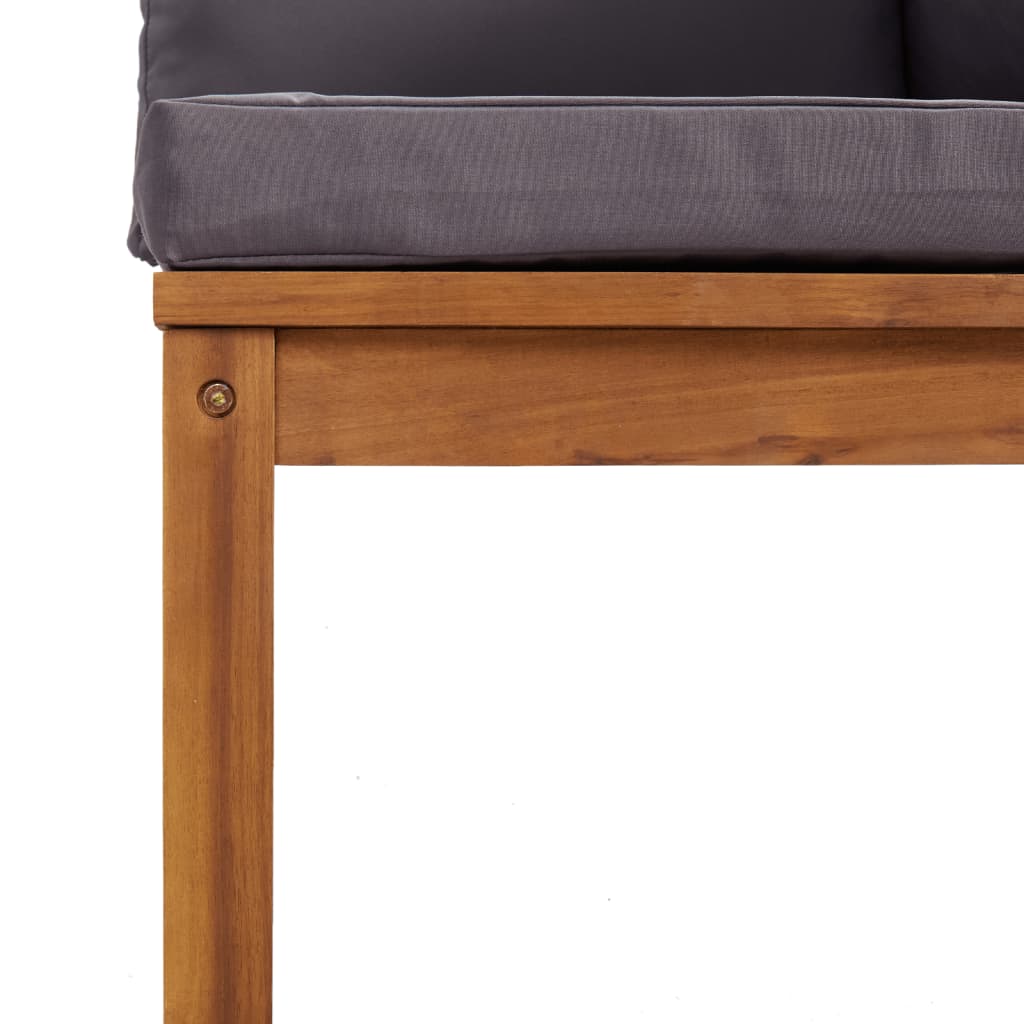 vidaXL Ensemble de salon 6 personnes avec coussins en acacia massif