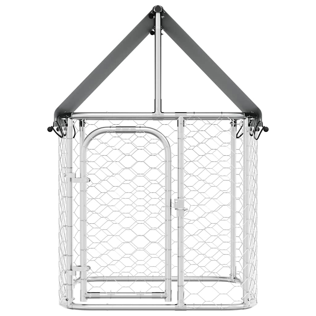 vidaXL Outdoor Dog Kennel with Roof 100x100x150 cm