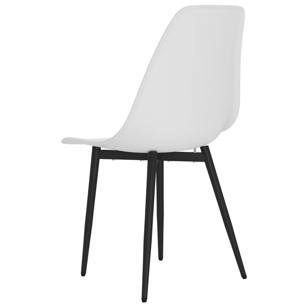 vidaXL Eetkamerstoelen 6 st PP wit