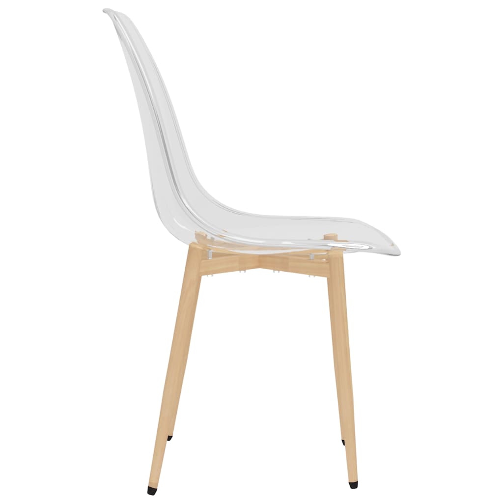 vidaXL Eetkamerstoelen 6 st PET transparant