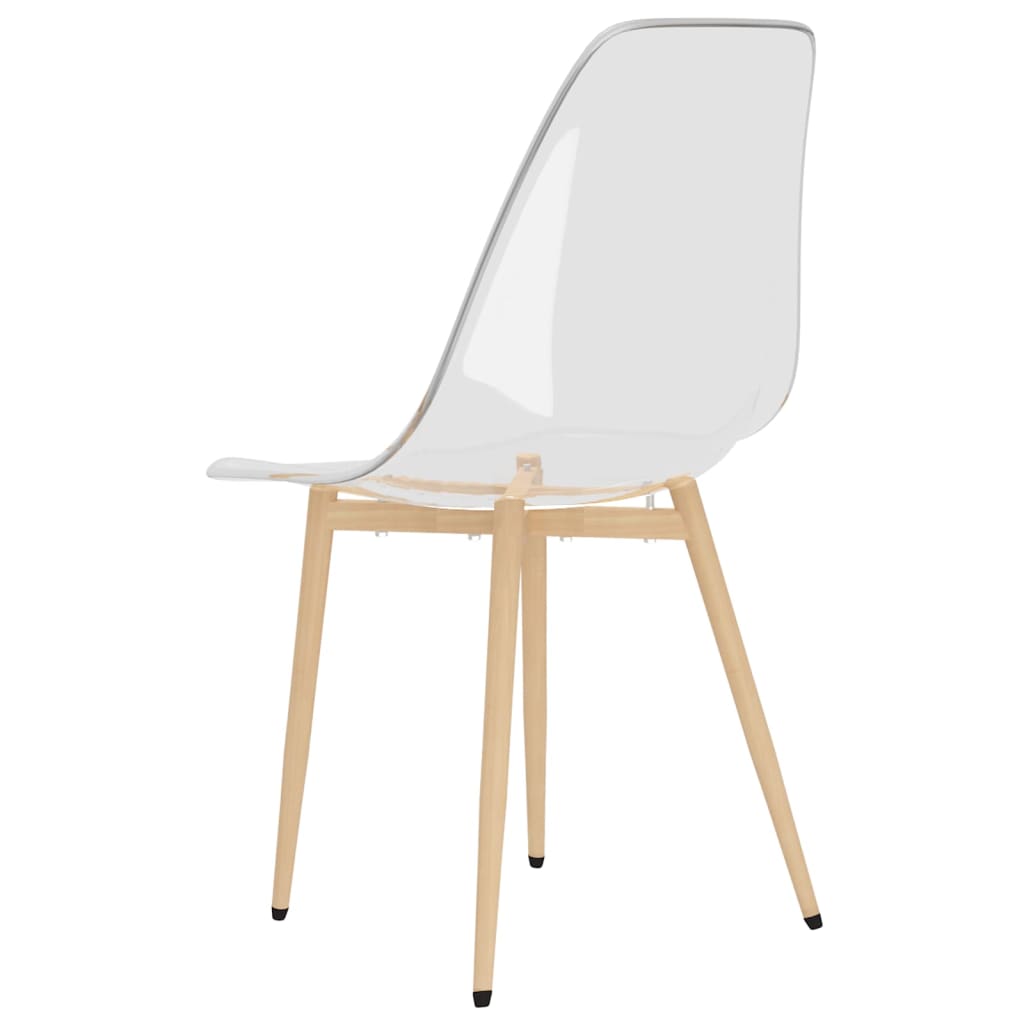 vidaXL Eetkamerstoelen 6 st PET transparant